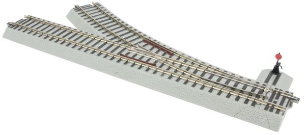 American Flyer 6-49884 S Right Hand R27 FasTrack Manual Switch Turnout