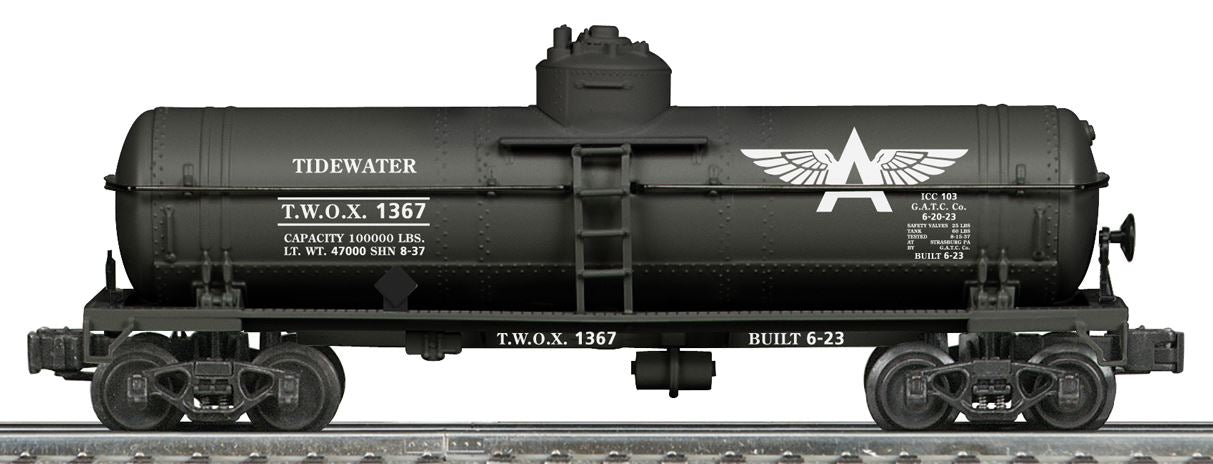 Lionel 6-21634 O Tidewater Flying a Single Dome Tank Car