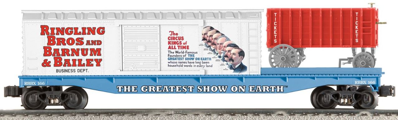 K-Line 6-22507 O Circus Transport Railroad Flat Car with Trailer NIB