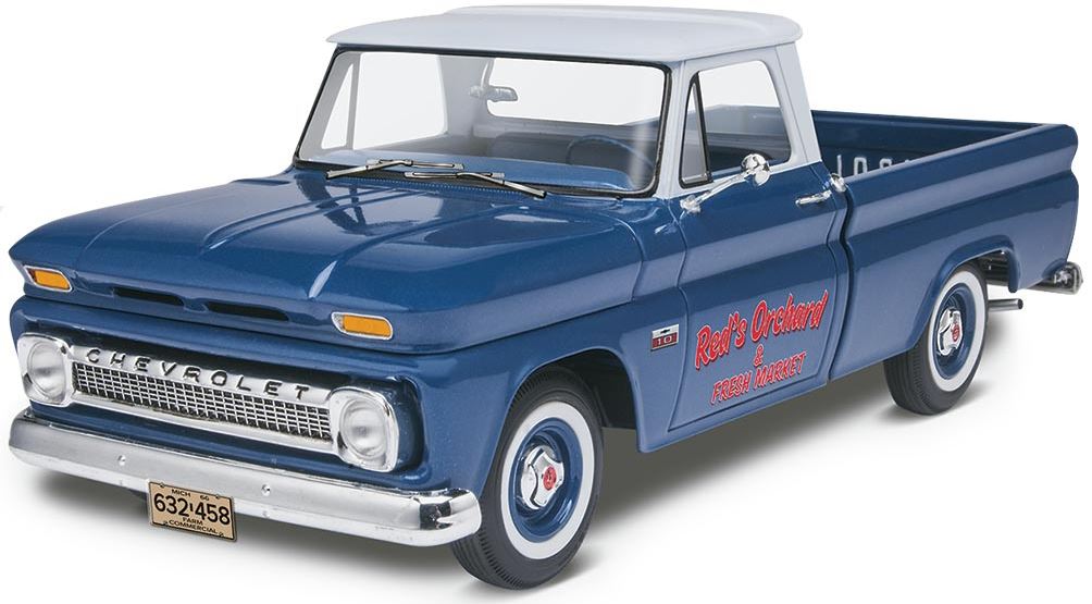 Revell 85-7225 1:25 1966 Chevrolet Fleetside Pickup Truck Plastic Model Kit