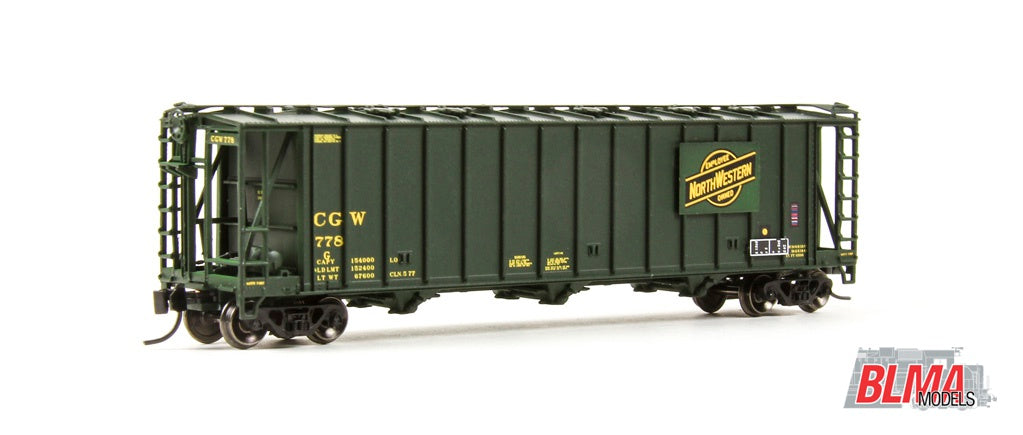 BLMA Models 16008 N Scale Chicago Great Western 3-Bay Covered Hopper #779