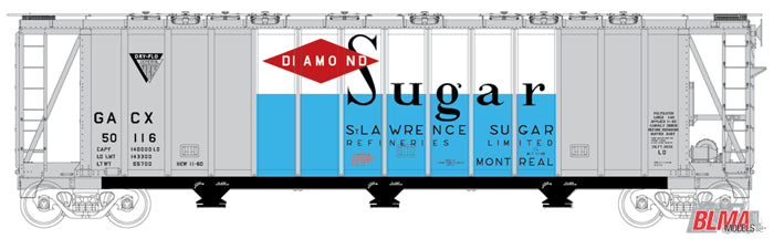 BLMA Models 16020 N Scale GATX Diamond Sugar Dry-Flo Covered Hopper #50119