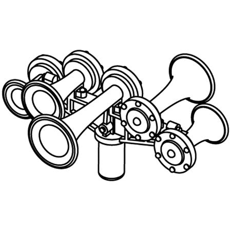 Athearn 02031 HO Nathan AirChime K5LAR24 Horn set (3)
