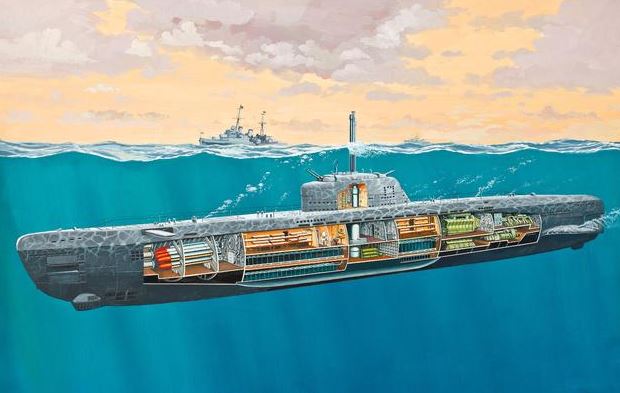 Revell of Germany 05078 1:144 U-Boot Typ XXI Submarine Plastic Kit w/Interior