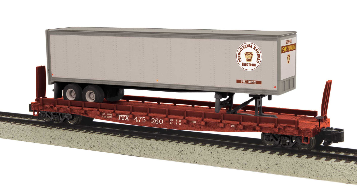 MTH 35-76012 S Pennsylvania Flat Car with 48’ Trailer #475260