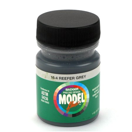 Badger 16-04 Reefer Gray Modelflex Railroad Acrylic Hobby Paint - 1 oz. Bottle