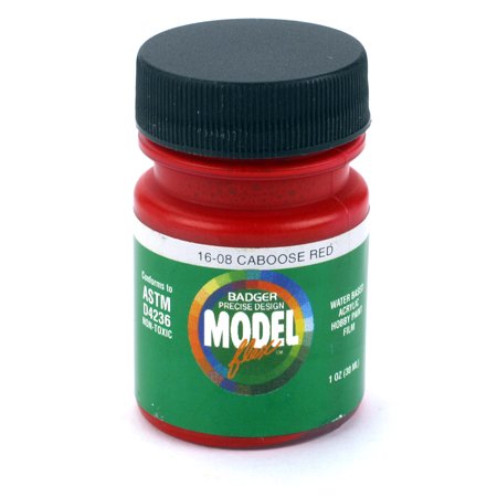 Badger 16-08 Caboose Red Modelflex Railroad Acrylic Hobby Paint - 1 oz. Bottle