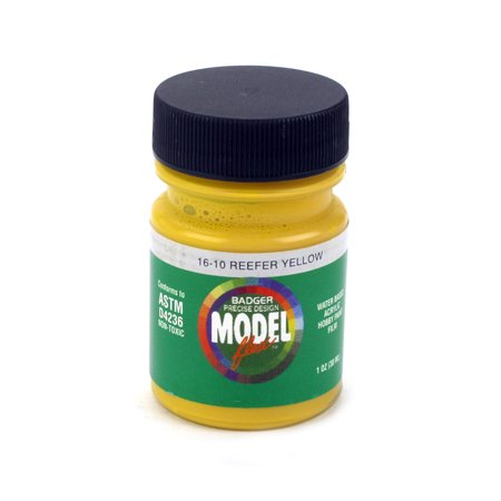 Badger 16-10 Reefer Yellow Modelflex Railroad Acrylic Hobby Paint - 1 oz. Bottle