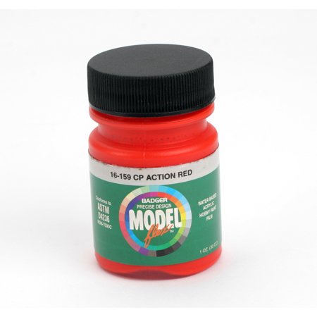 Badger 16-159 CP Action Red Modelflex Railroad Acrylic Paint - 1 oz. Bottle