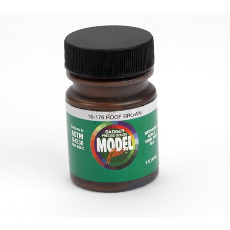 Badger 16-176 Roof Brown Modelflex Railroad Acrylic Hobby Paint - 1 oz. Bottle