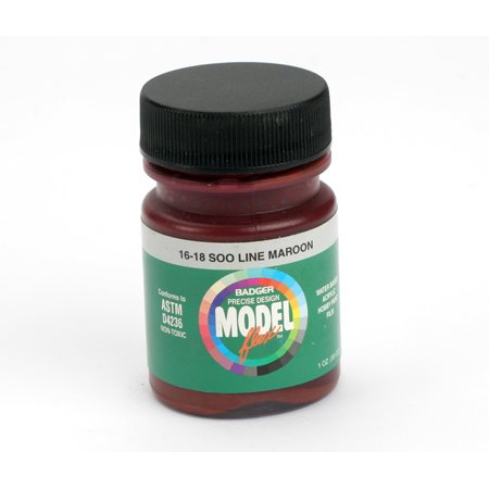 Badger 16-18 Soo Line Maroon Modelflex Railroad Acrylic Paint - 1 oz. Bottle