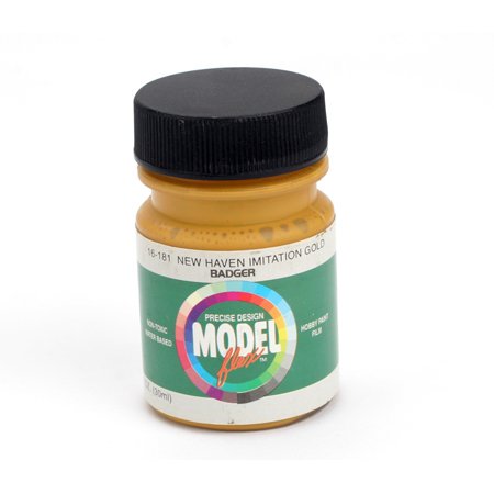 Badger 16-181 NH Imitation Gold Modelflex Railroad Acrylic Paint - 1 oz. Bottle
