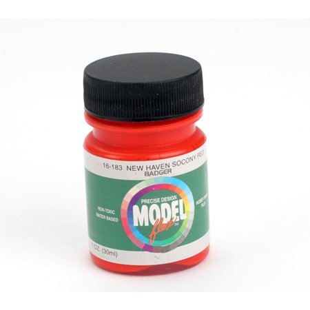Badger 16-183 NH Socony Red Modelflex Railroad Acrylic Paint - 1 oz. Bottle