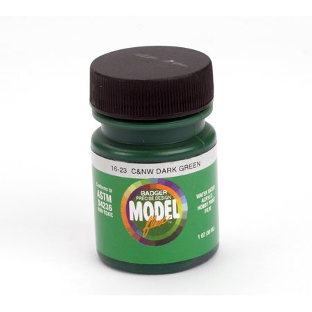 Badger 16-23 C&NW Dark Green Modelflex Railroad Acrylic Paint - 1 oz. Bottle