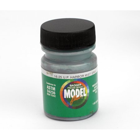 Badger 16-25 UP Harbor Mist Gray Modelflex Railroad Acrylic Paint - 1 oz. Bottle