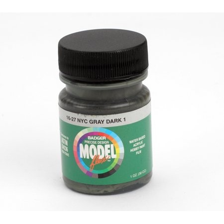 Badger 16-27 NYC Gray Dark 1 Modelflex Railroad Acrylic Paint - 1 oz. Bottle