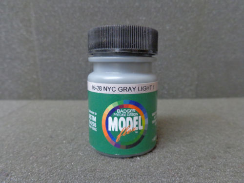 Badger 16-28 NYC Light Gray 1 Modelflex Railroad Acrylic Paint - 1 oz. Bottle