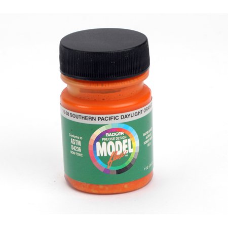 Badger 16-38 SP Daylight Orange Modelflex Railroad Acrylic Paint - 1 oz. Bottle