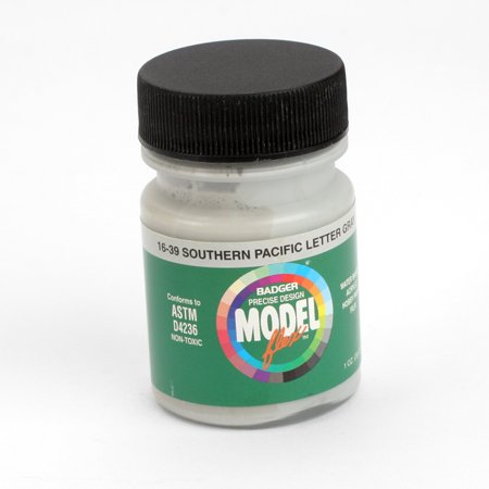 Badger 16-39 SP Letter Gray Modelflex Railroad Acrylic Paint - 1 oz. Bottle