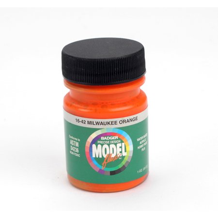 Badger 16-42 Milwaukee Orange Modelflex Railroad Acrylic Paint - 1 oz. Bottle