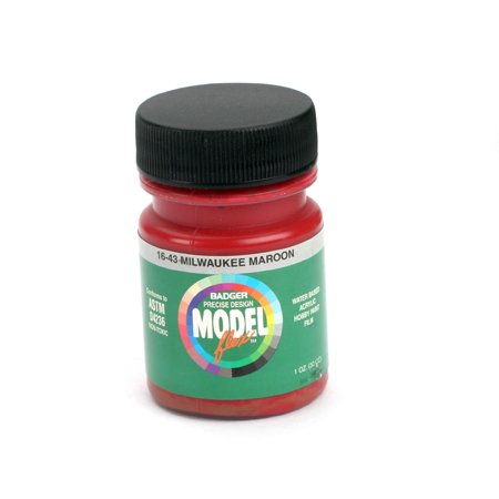 Badger 16-43 Milwaukee Maroon Modelflex Railroad Acrylic Paint - 1 oz. Bottle