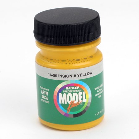Badger 16-50 Insignia Yellow Modelflex Railroad Acrylic Paint - 1 oz. Bottle