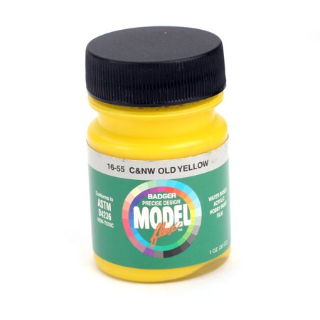 Badger 16-55 C&NW Old Yellow Modelflex Railroad Acrylic Paint - 1 oz. Bottle