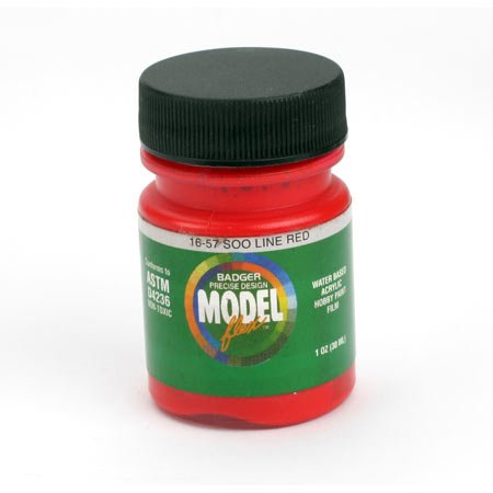 Badger 16-57 Soo Line Red Modelflex Railroad Acrylic Paint - 1 oz. Bottle