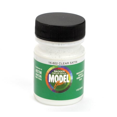 Badger 16-602 Clear Satin Modelflex Paint - 1 oz. Bottle