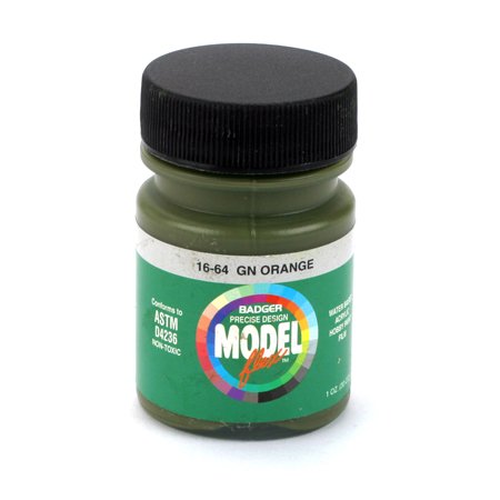 Badger 16-64 GN Orange Modelflex Railroad Acrylic Paint - 1 oz. Bottle