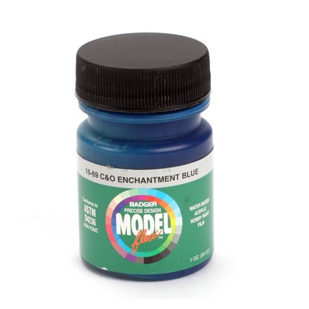 Badger 16-69 C&O Enchantment Blue Railroad Acrylic Paint - 1 oz. Bottle