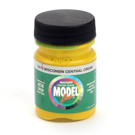 Badger 16-72 WC Cream Modelflex Railroad Acrylic Paint - 1 oz. Bottle