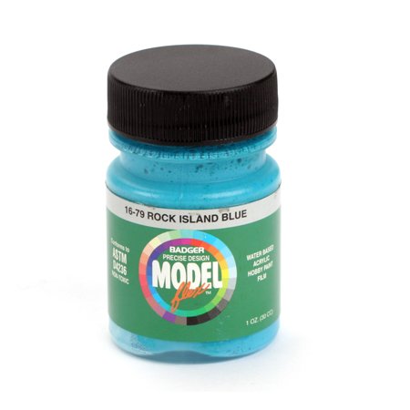 Badger 16-79 Rock Island Blue Modelflex Railroad Acrylic Paint - 1 oz. Bottle