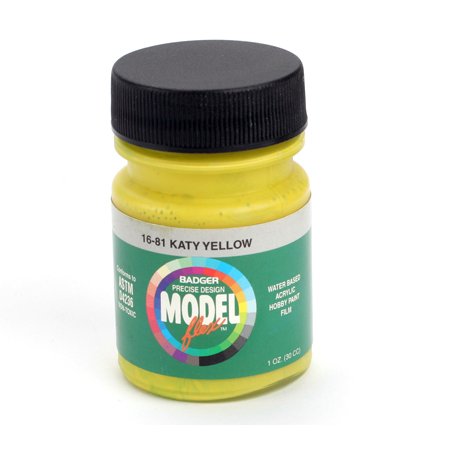 Badger 16-81 Katy Yellow Modelflex Railroad Acrylic Paint - 1 oz. Bottle