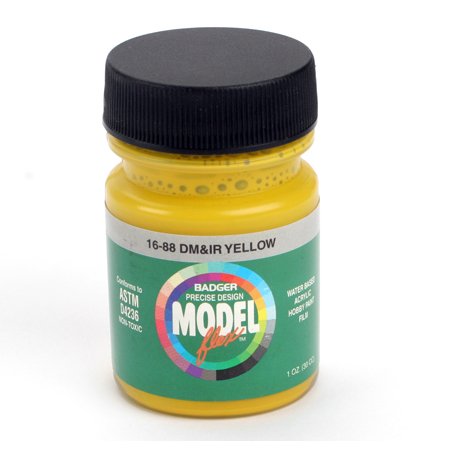 Badger 16-88 DM&IR Yellow Modelflex Railroad Acrylic Paint - 1 oz. Bottle