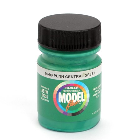 Badger 16-90 Penn Central Green Modelflex Railroad Acrylic Paint - 1 oz. Bottle