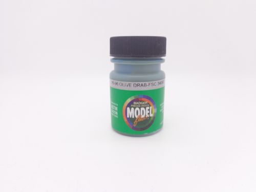 Badger 16-96 Olive Drab Modelflex Military Acrylic Paint - 1 oz. Bottle