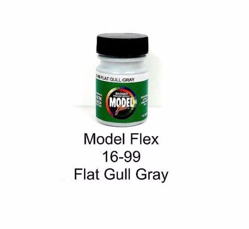 Badger 16-99 Flat Gull Gray Modelflex Military Acrylic Paint - 1 oz. Bottle