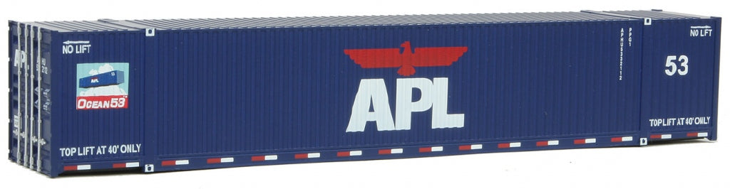 Walthers 949-8511 HO 53' Plastic Singamas Corrugated-Side Container - APL