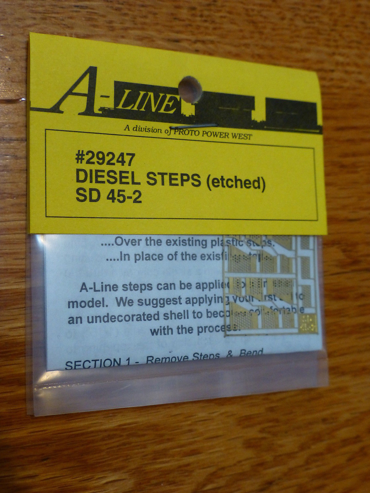 A Line 29247 HO Brass Diesel Steps For Railpower Shells SD45-2
