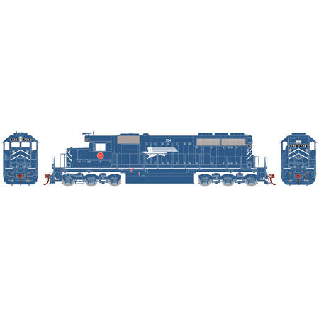 Athearn 98864 HO Missouri Pacific SD40 Diesel Locomotive #734 w/DCC & Sound