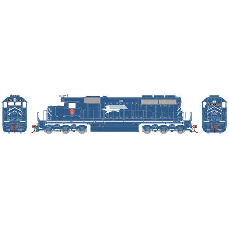 Athearn 98865 HO Missouri Pacific SD40 Diesel Locomotive #738 w/DCC & Sound