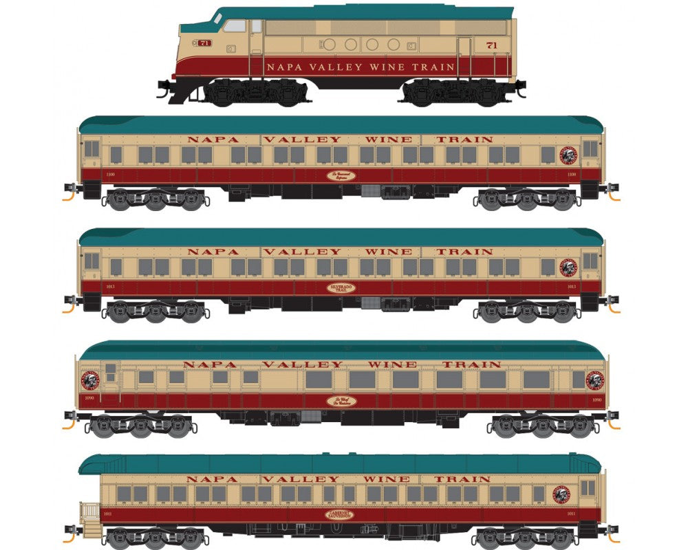 Micro-Trains 99301430 N Scale Napa Valley Wine Diesel  Passenger Train Set