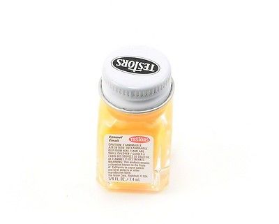 Testors 1114C2 Yellow Carded Gloss Enamel Paint - 1/4 Oz. Bottle