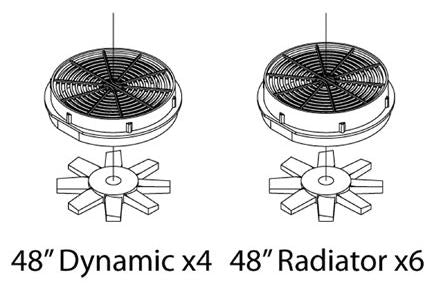 Athearn 11693 HO 48" Late Fans Set (3)