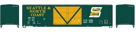 Athearn 87382 HO Seattle & North Coast 50' FMC Double Door Boxcar #1150
