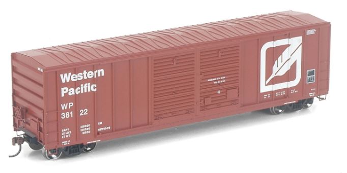 Athearn 87387 HO Western Pacific 50' FMC Double Door Box RTR #38122