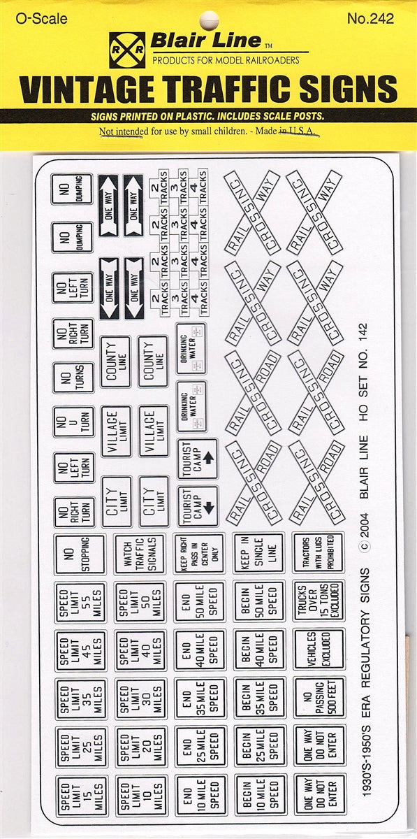 Blair Line 242 O Vintage Regullatory Signs