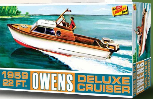 Lindberg 222 1:25 Owens Outboard Cruiser Boat Plastic Model Kit