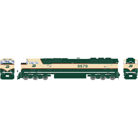 Athearn G64787 HO Burlington Northern SD70MAC Phase IV Diesel Locomotive #9679